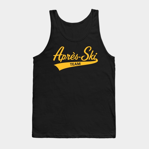 Après-Ski – Team (Lettering / Apres Ski / Gold) Tank Top by MrFaulbaum